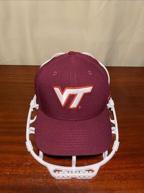Nike Virginia Tech VT Hokies Hat Classic 99 Dri-Fit Maroon Burgundy Orange  M/L